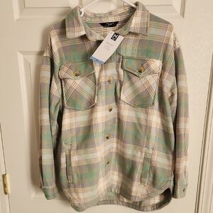 Green and Cream Utility Jacket Relaxed Fit